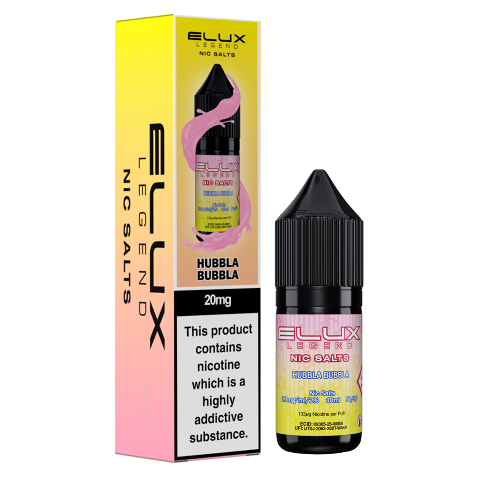 Elux Legend Nic Salts Hubbla Bubbla