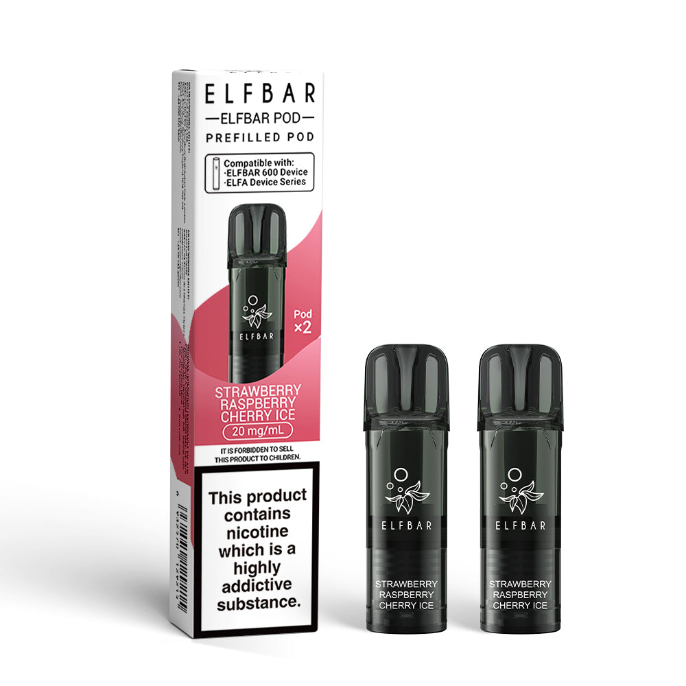 Elfbar 600 Pods Strawberry Raspberry Cherry Ice