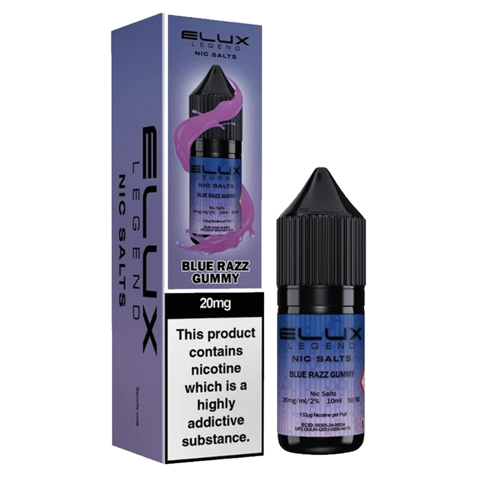 Elux Legend Nic Salts Blue Razz Gummy