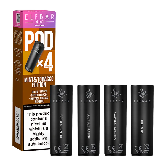 Elf Bar 4 in 1 Pods Mint & Tobacco Edition
