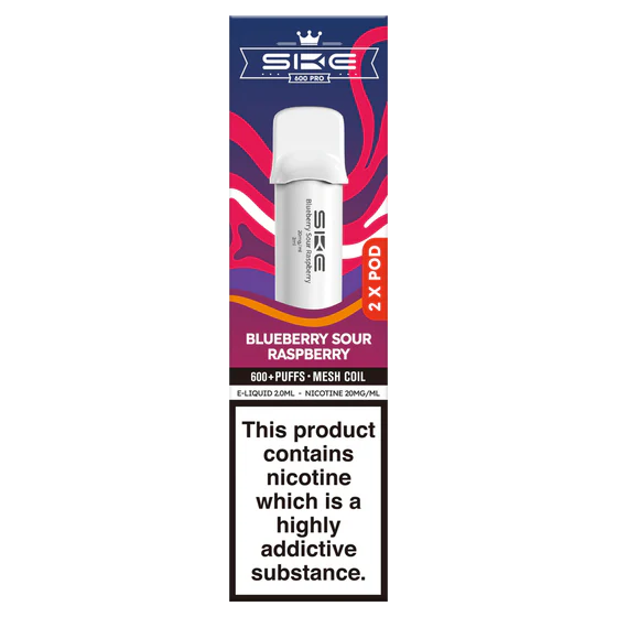 SKE Crystal Pro 600 Pods Blueberry Sour Raspberry