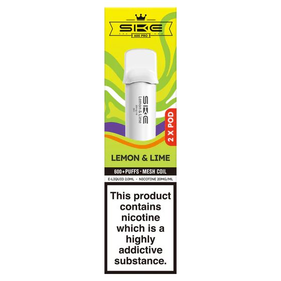 SKE Crystal Pro 600 Pods Lemon & Lime