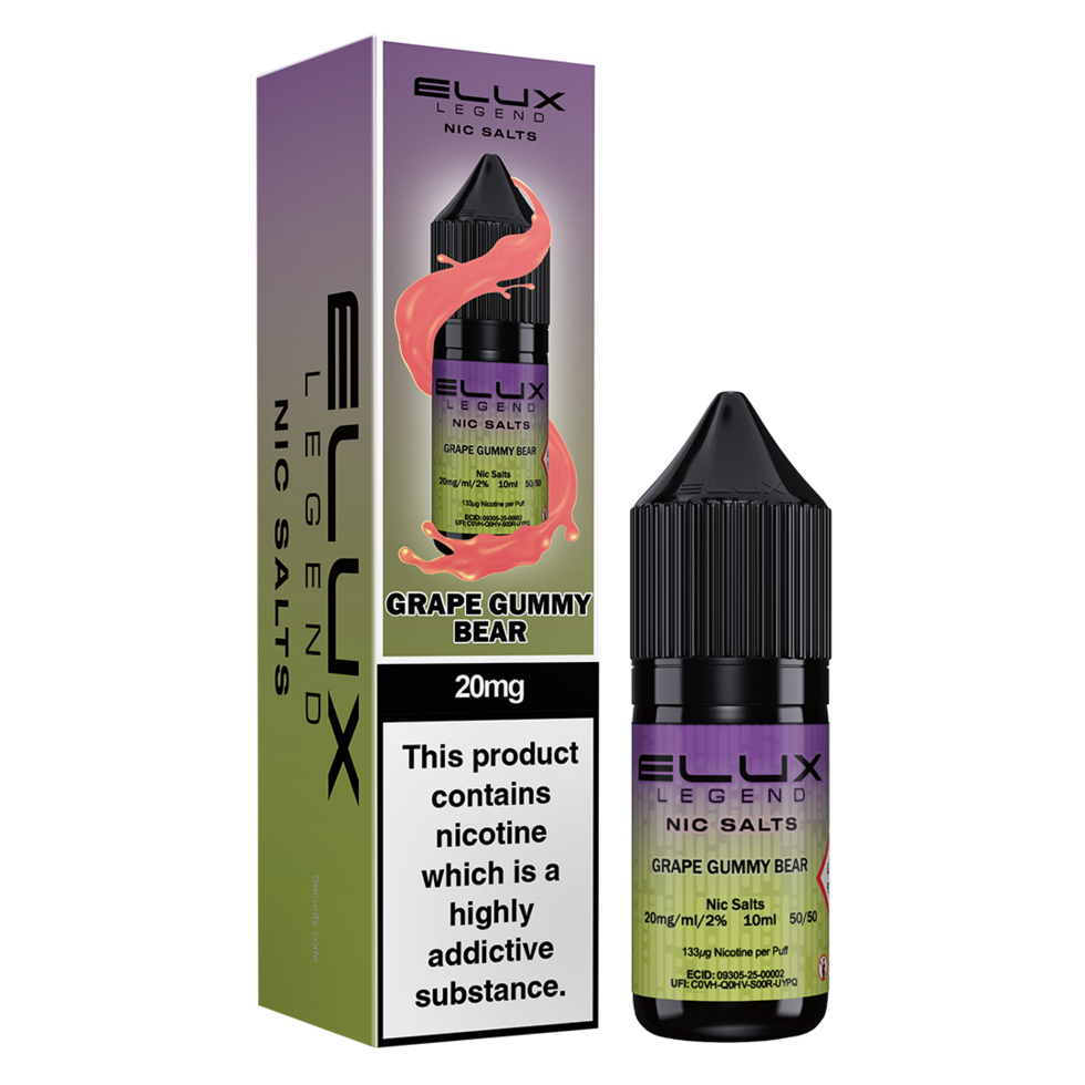 Elux Legend Nic Salts Grape Gummy Bear